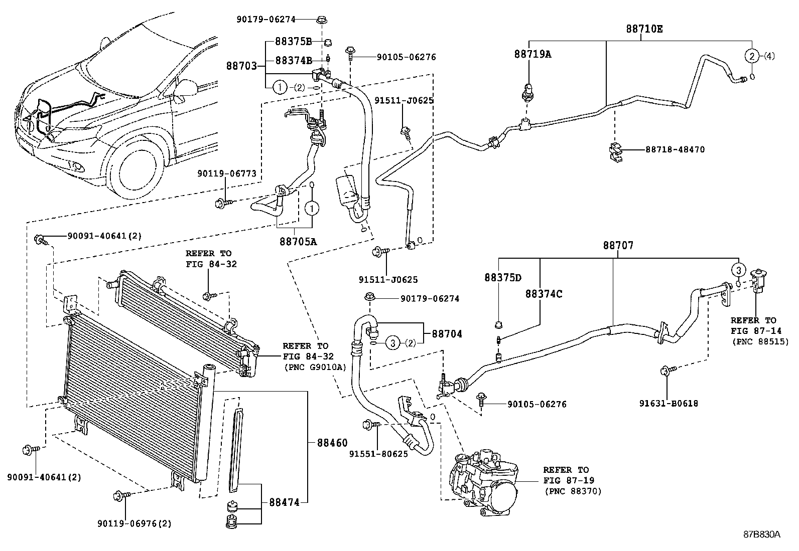  RX350 450H |  HEATING AIR CONDITIONING COOLER PIPING