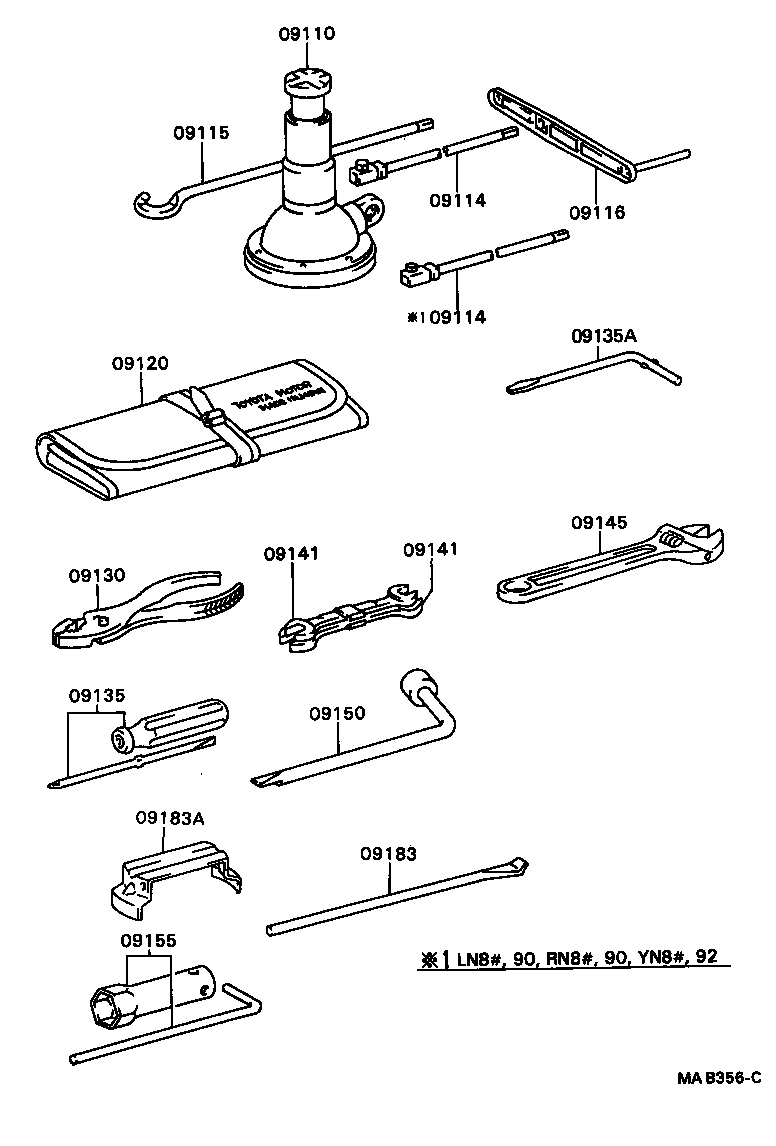  HILUX 2WD |  STANDARD TOOL