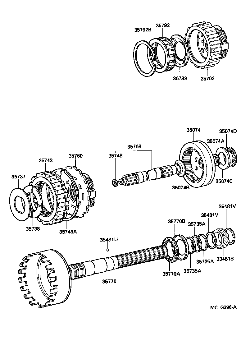  HILUX 2WD |  PLANETARY GEAR REVERSE PISTON COUNTER GEAR ATM