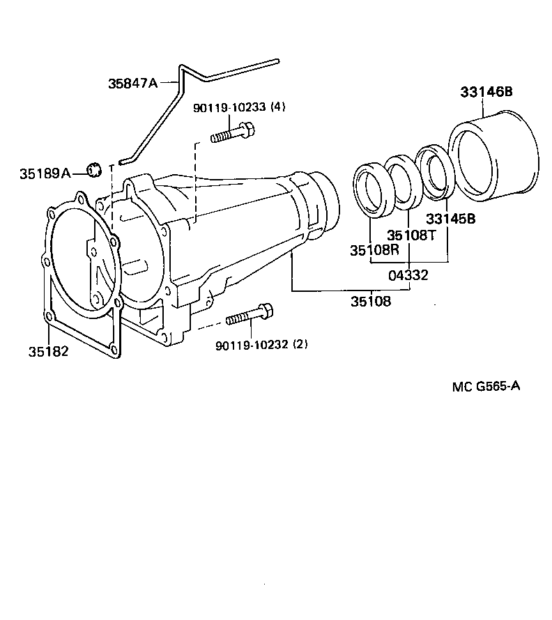  HILUX 2WD |  EXTENSION HOUSING ATM