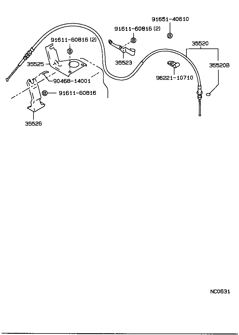  HILUX 2WD |  THROTTLE LINK VALVE LEVER ATM