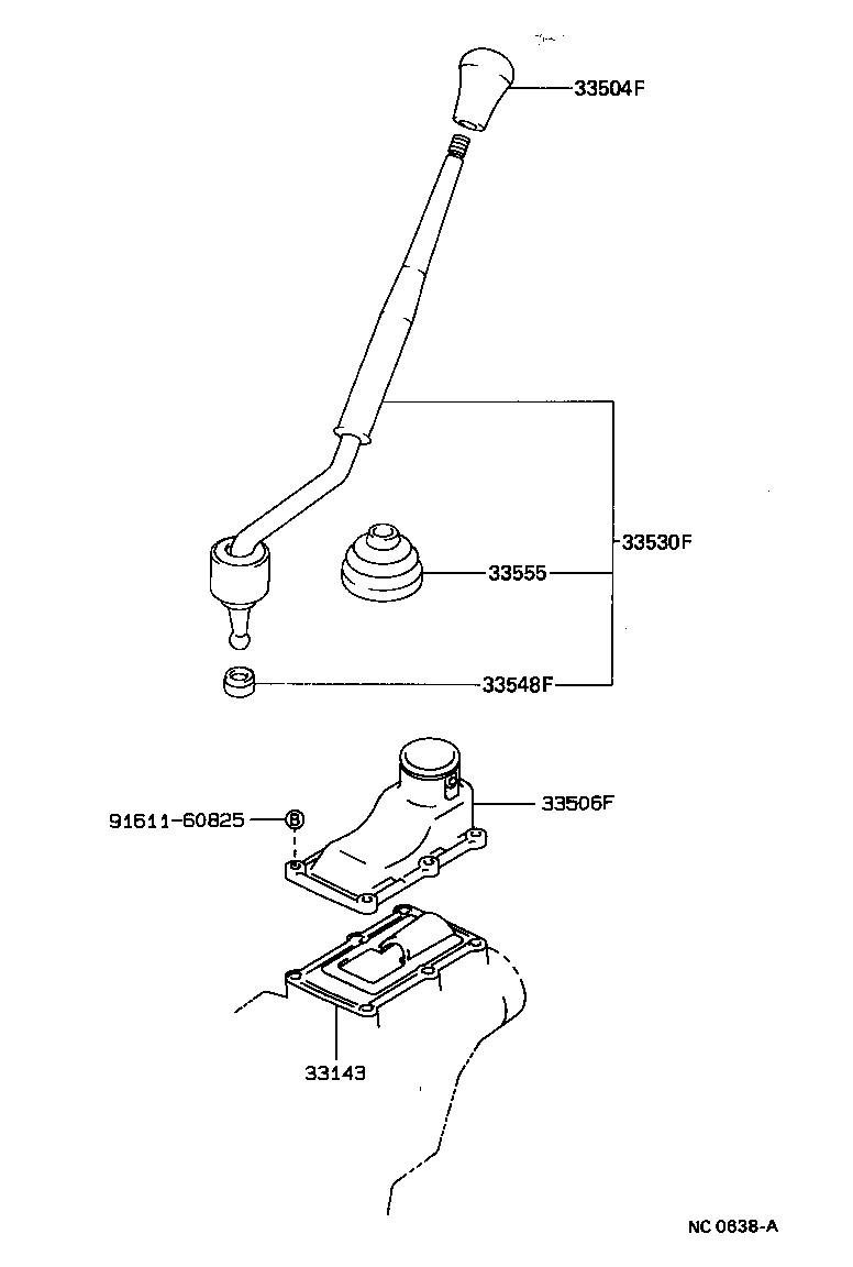  HILUX 2WD |  SHIFT LEVER RETAINER