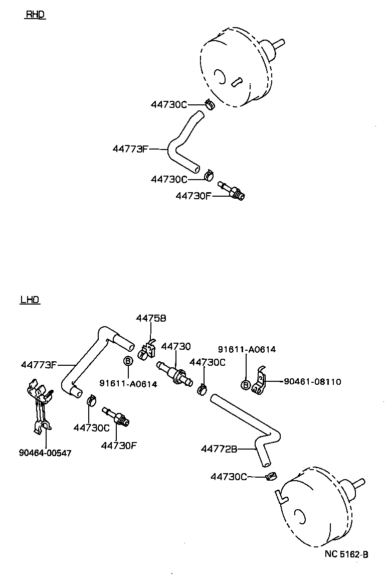  HILUX 2WD |  BRAKE BOOSTER VACUUM TUBE