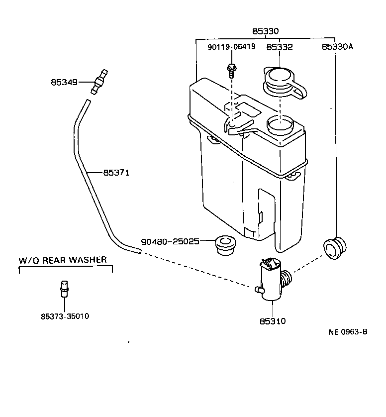  HILUX 2WD |  WINDSHIELD WASHER