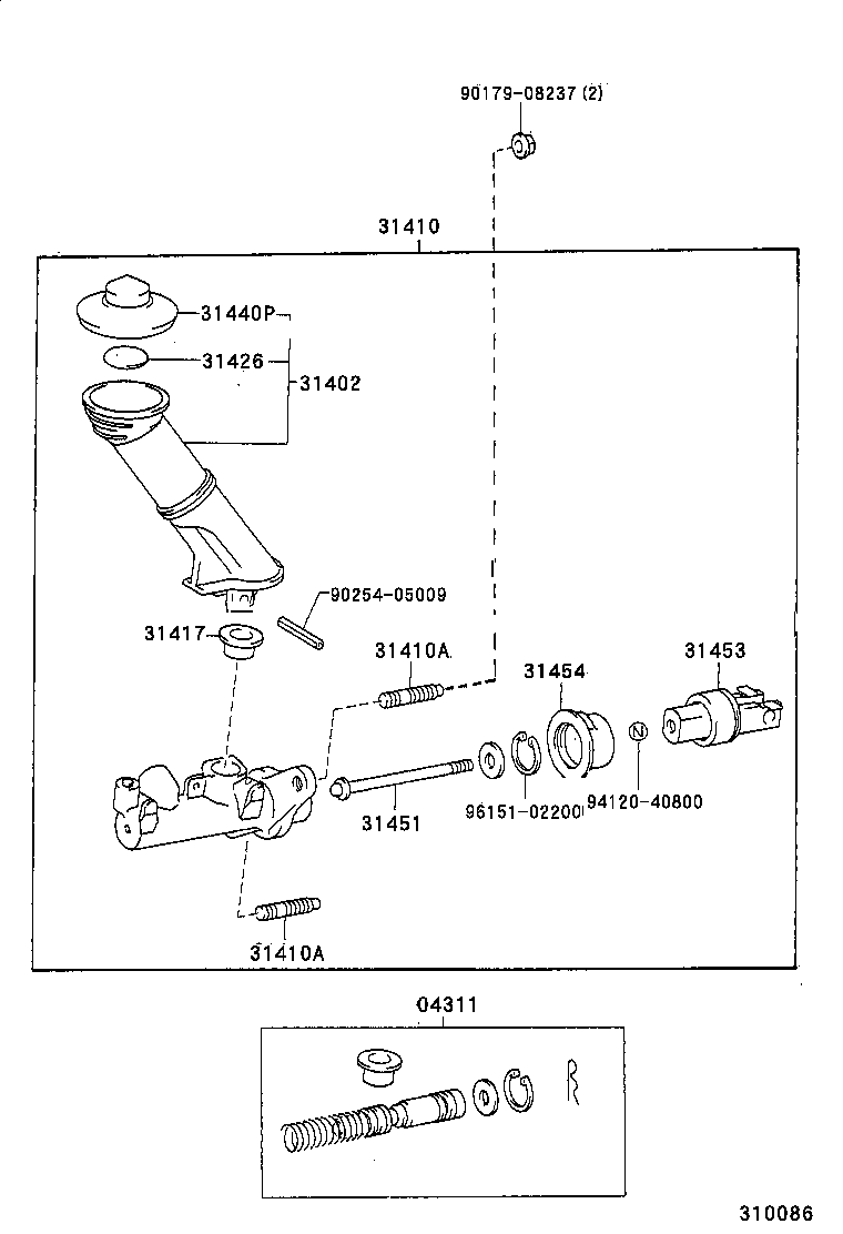  SC300 400 |  CLUTCH MASTER CYLINDER