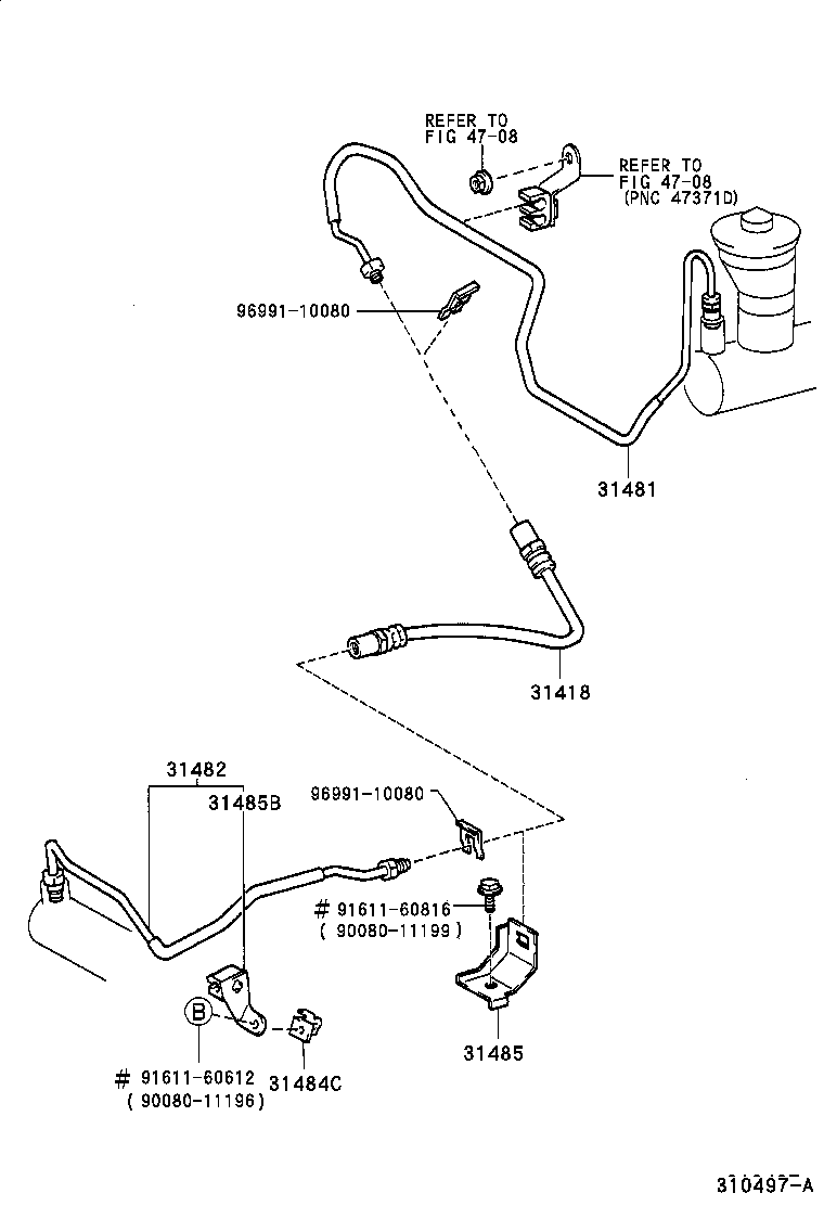  SOLARA |  CLUTCH PEDAL FLEXIBLE HOSE