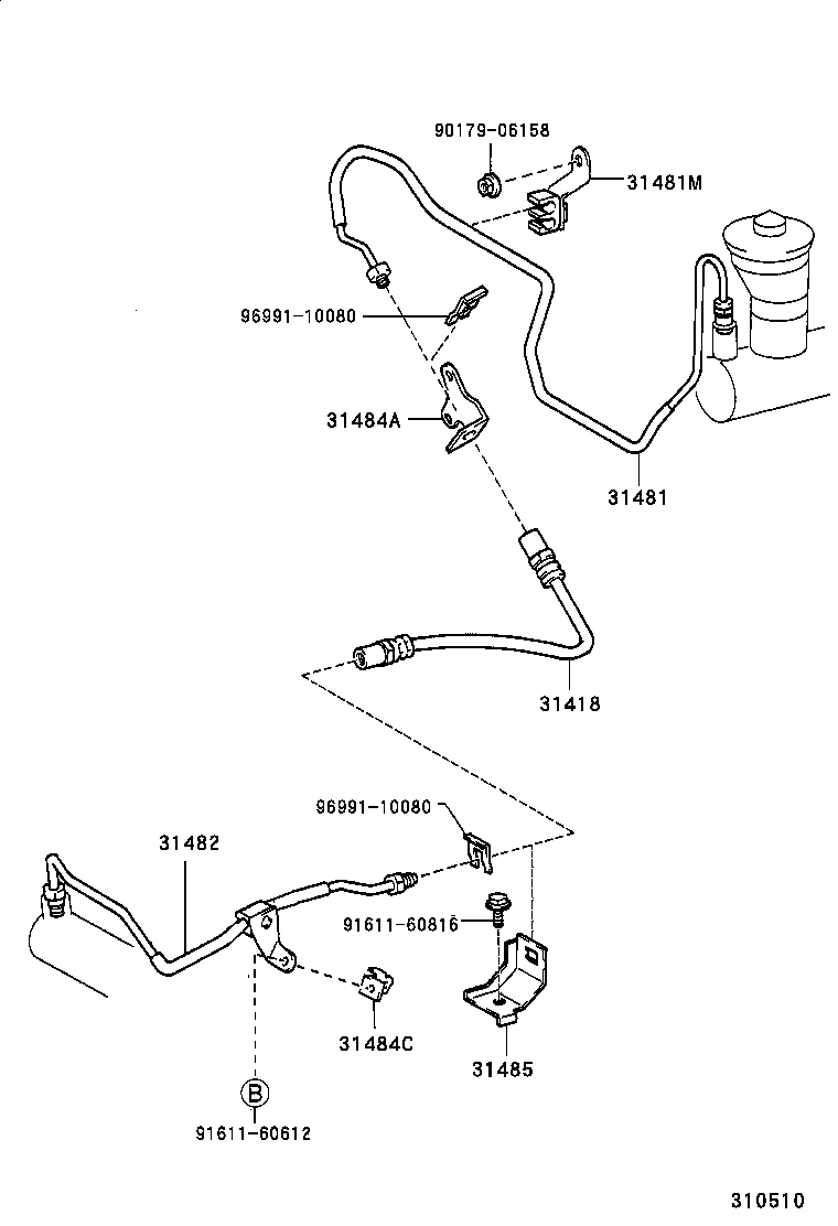  CAMRY JPP |  CLUTCH PEDAL FLEXIBLE HOSE