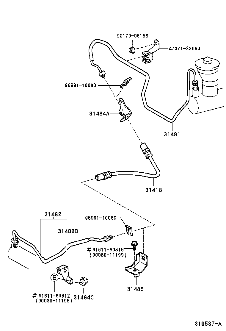  SOLARA |  CLUTCH PEDAL FLEXIBLE HOSE