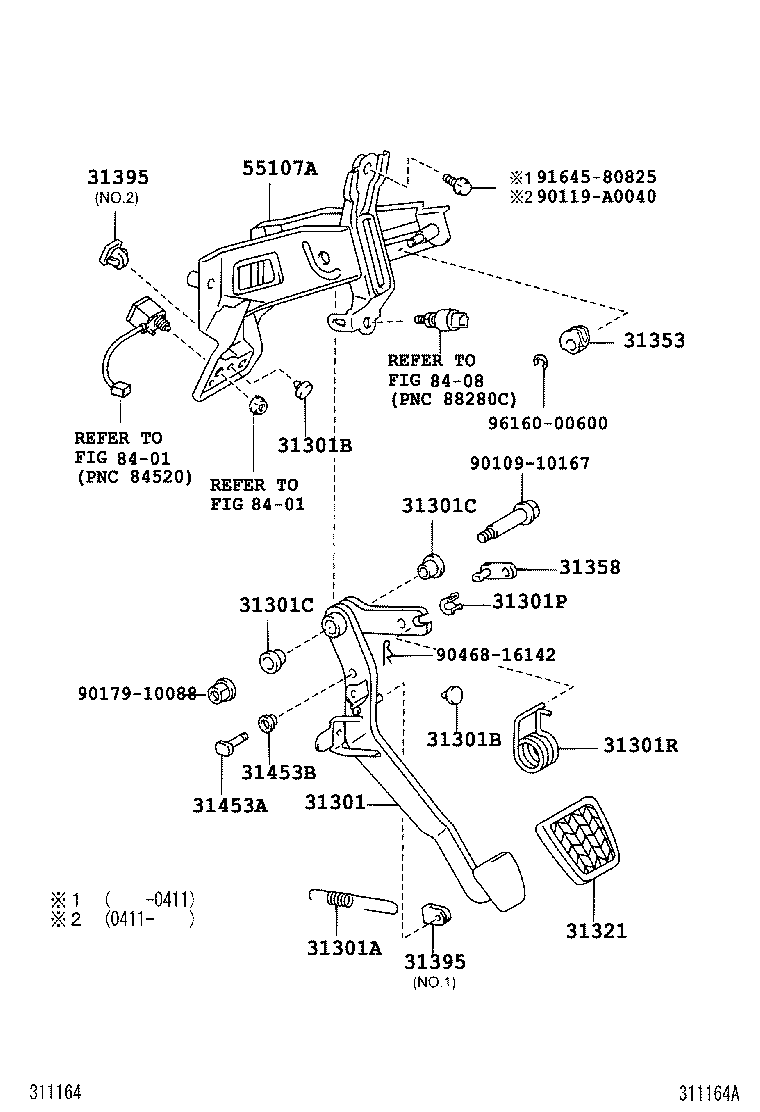  SOLARA |  CLUTCH PEDAL FLEXIBLE HOSE