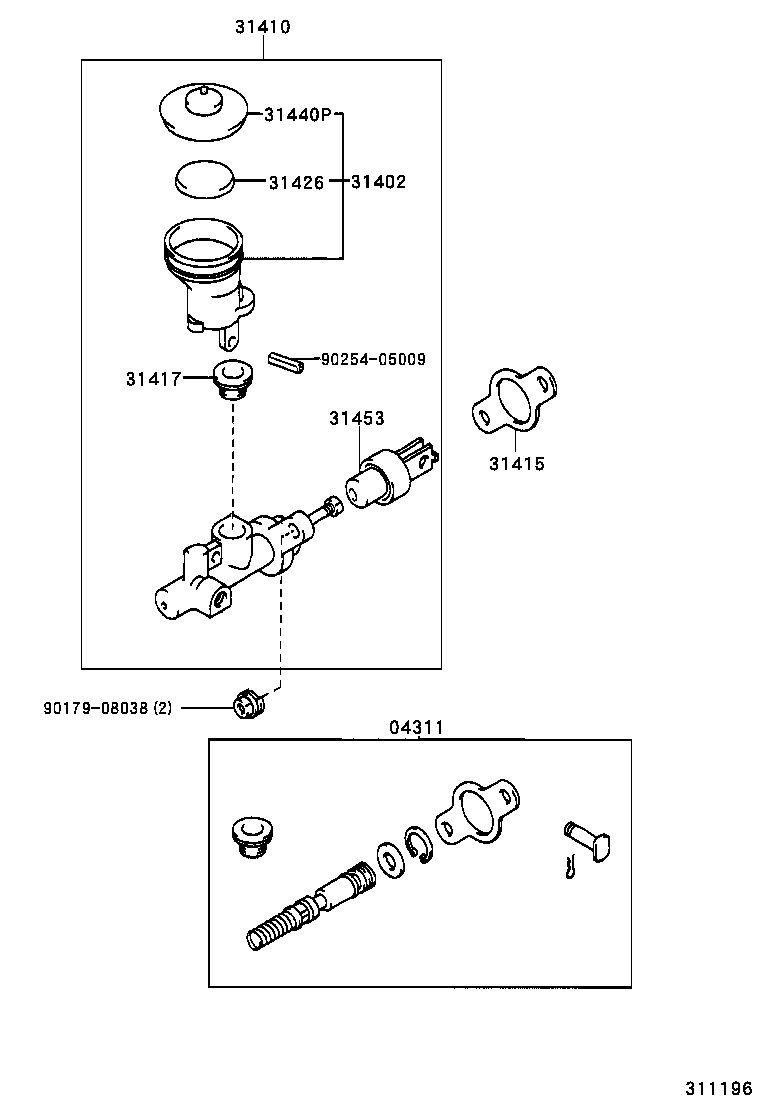  HILUX 2WD |  CLUTCH MASTER CYLINDER