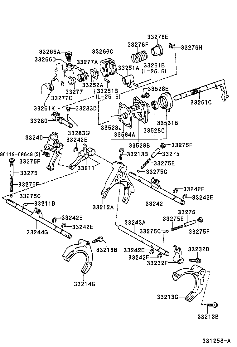  CAMRY NAP |  GEAR SHIFT FORK LEVER SHAFT MTM