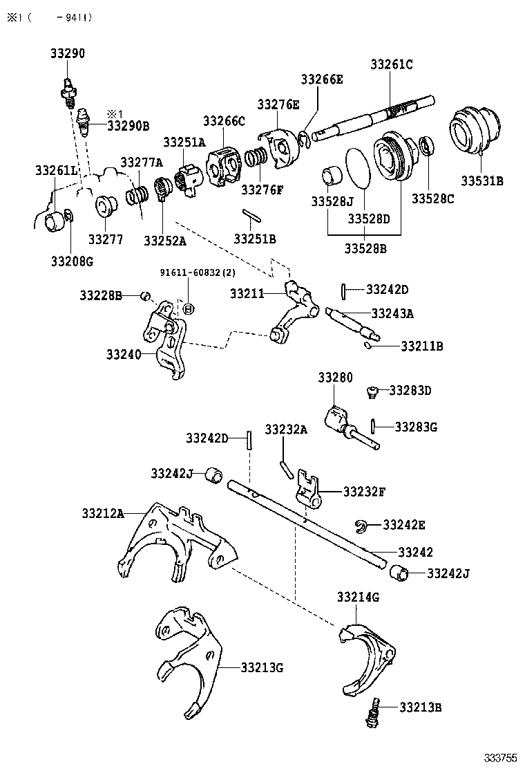  MR2 |  GEAR SHIFT FORK LEVER SHAFT MTM