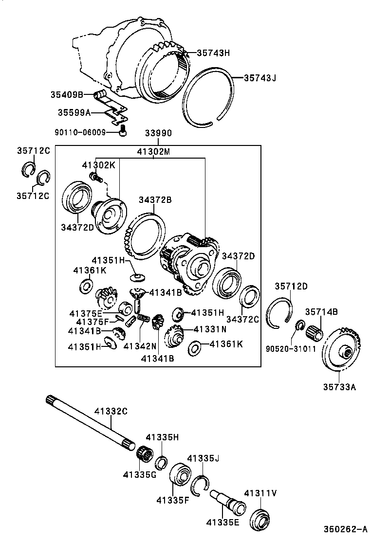  RAV4 EV |  CENTER SUPPORT PLANETARY SUN GEAR ATM