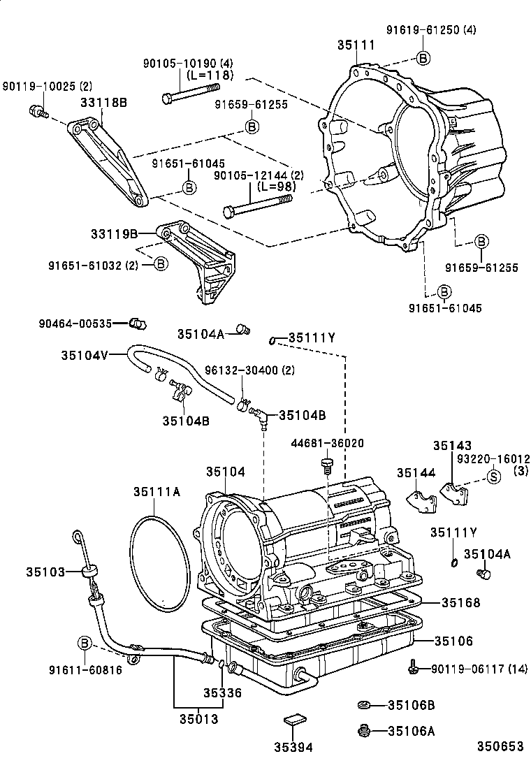  HILUX 2WD |  TRANSMISSION CASE OIL PAN ATM