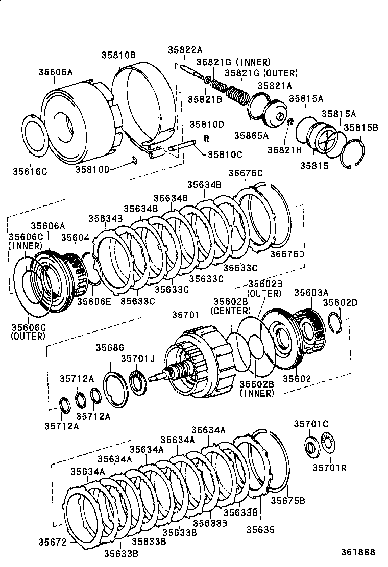  SUPRA |  BRAKE BAND MULTIPLE DISC CLUTCH ATM