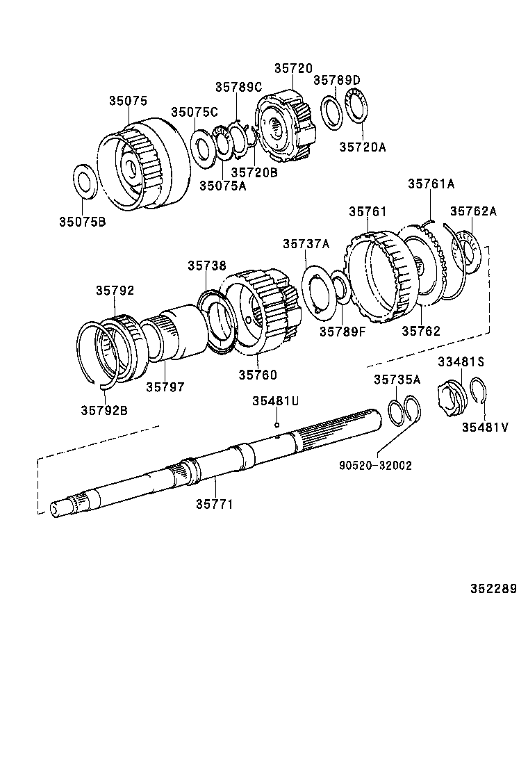  TACOMA |  PLANETARY GEAR REVERSE PISTON COUNTER GEAR ATM