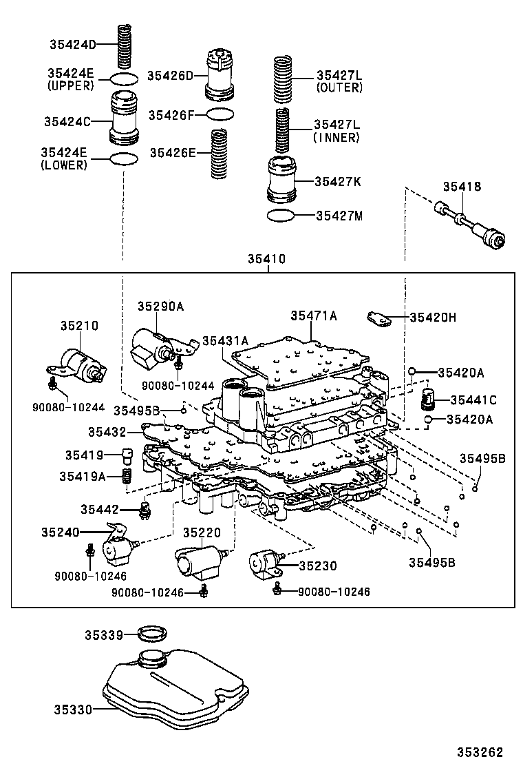  SOLARA |  VALVE BODY OIL STRAINER ATM