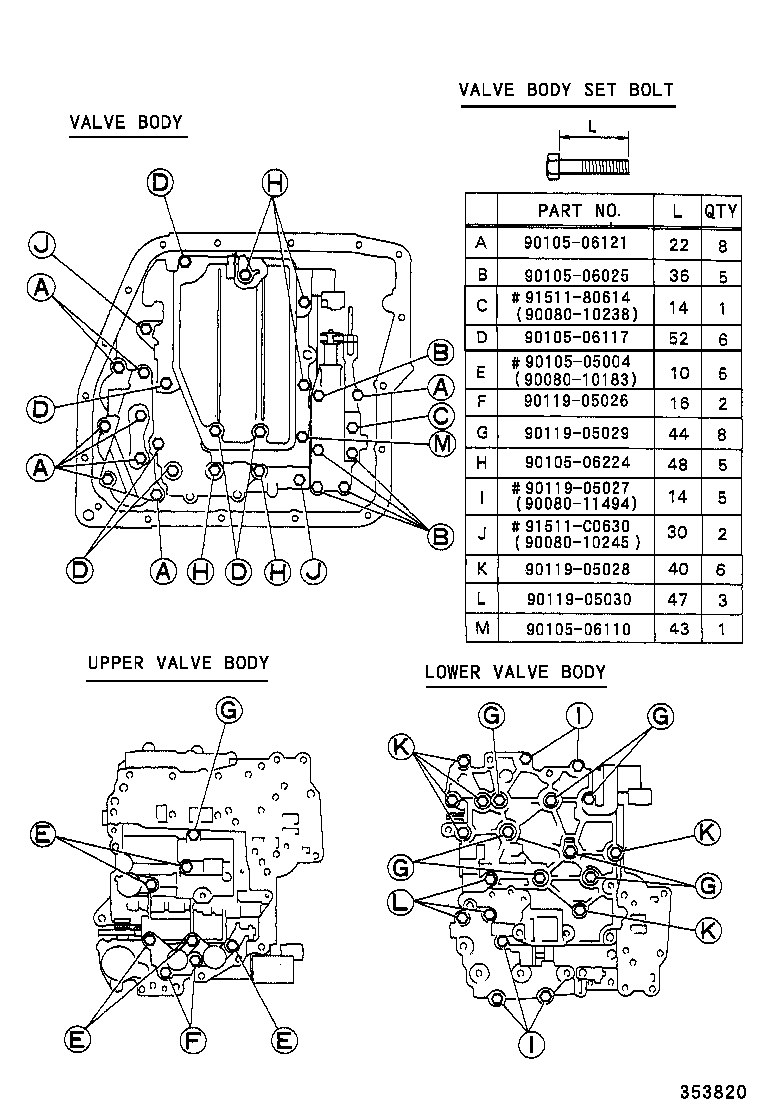  AVALON |  VALVE BODY OIL STRAINER ATM