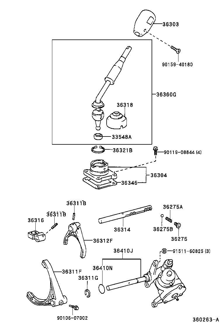  4RUNNER |  TRANSFER LEVER SHIFT ROD