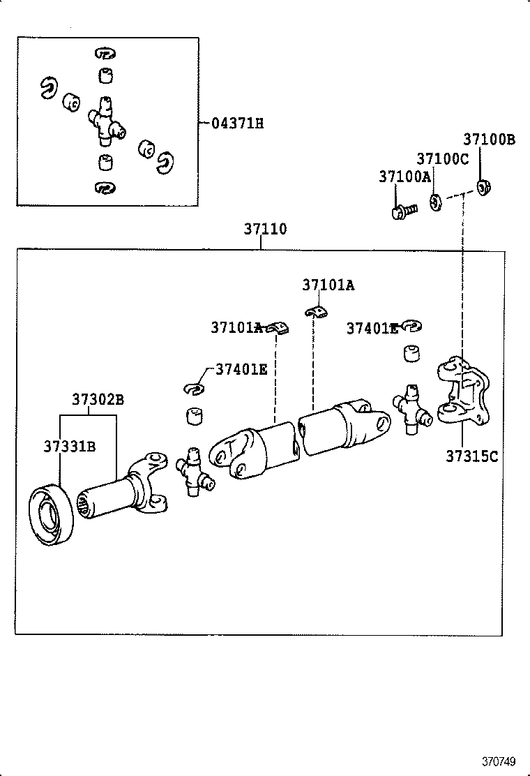  TACOMA |  PROPELLER SHAFT UNIVERSAL JOINT