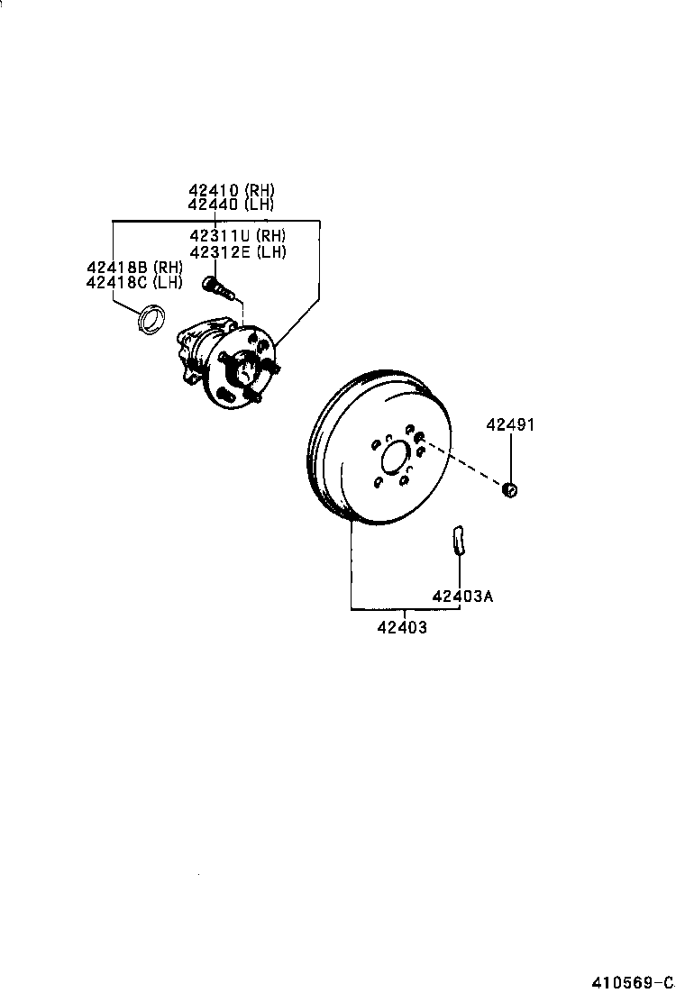  RAV4 |  REAR AXLE SHAFT HUB