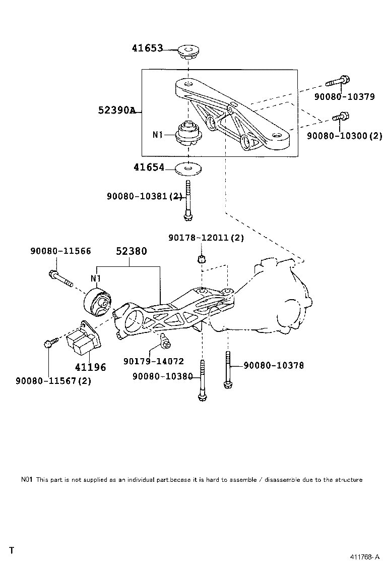  SIENNA |  REAR AXLE HOUSING DIFFERENTIAL