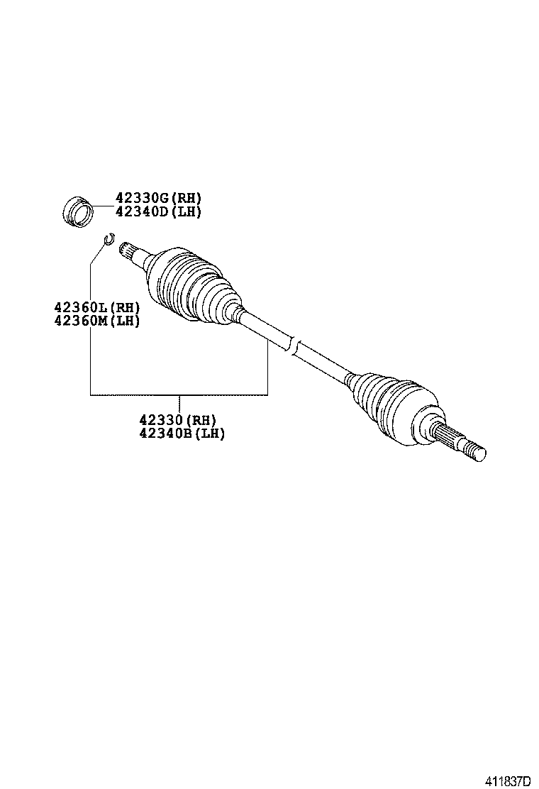  LS430 |  REAR AXLE SHAFT HUB