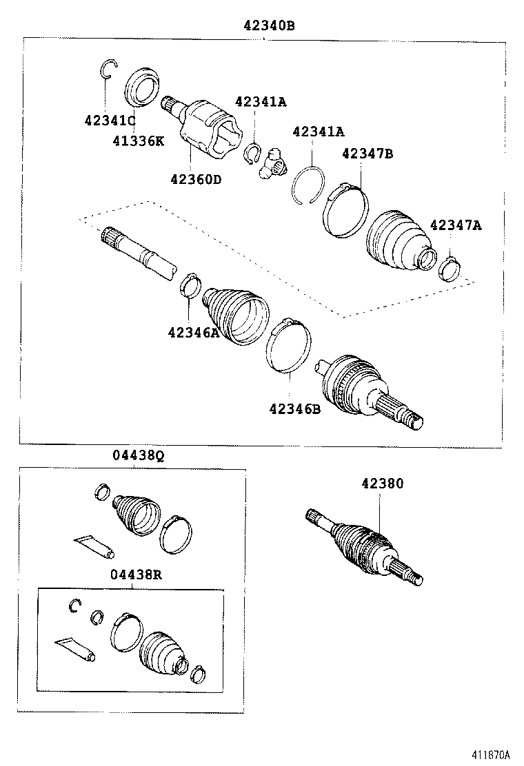  RX330 350 NAP |  REAR AXLE SHAFT HUB