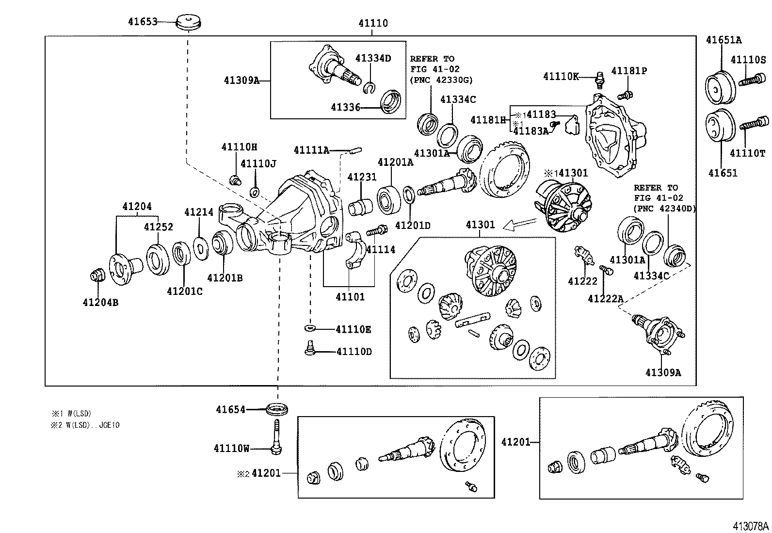  IS300 |  REAR AXLE HOUSING DIFFERENTIAL