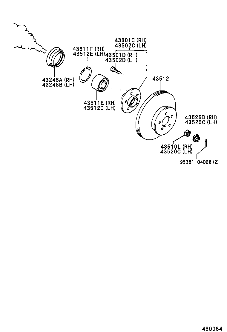  RAV4 EV |  FRONT AXLE HUB