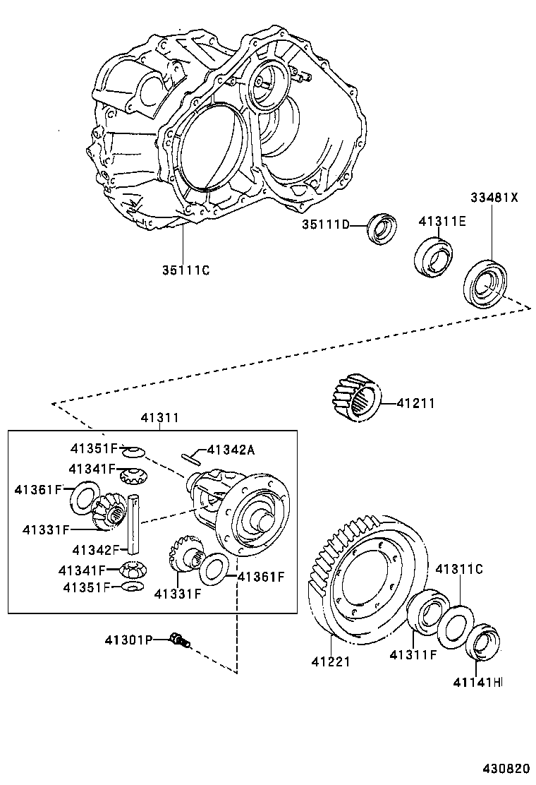  SOLARA |  FRONT AXLE HOUSING DIFFERENTIAL