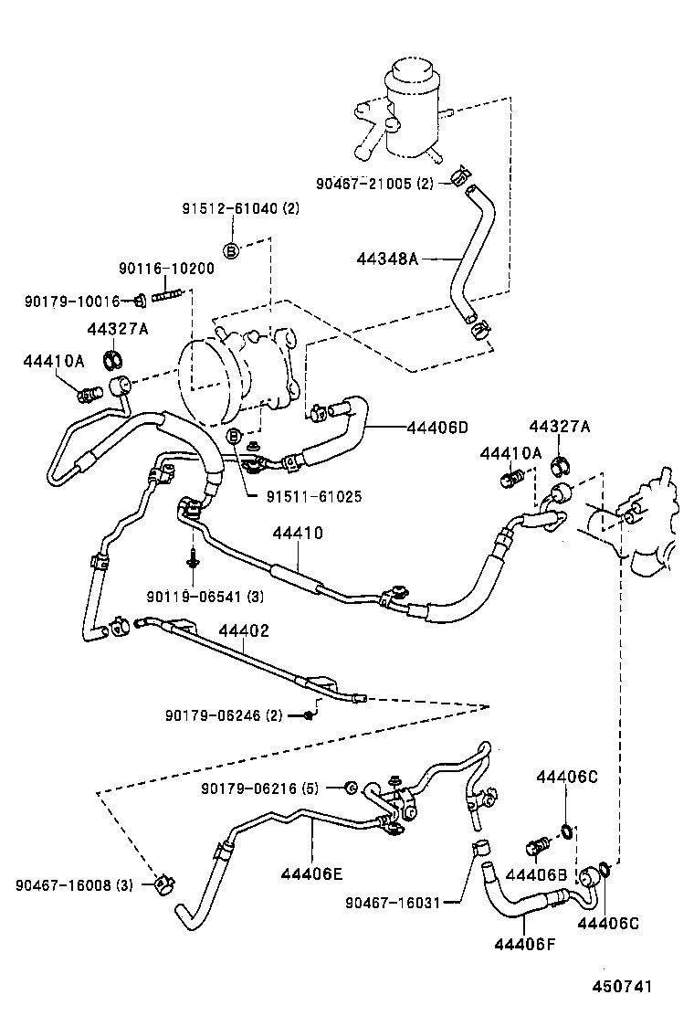  LS400 |  POWER STEERING TUBE