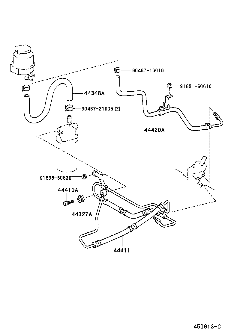  RAV4 EV |  POWER STEERING TUBE