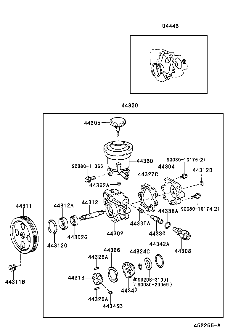  TACOMA |  VANE PUMP RESERVOIR POWER STEERING