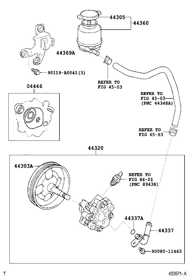  SOLARA |  VANE PUMP RESERVOIR POWER STEERING