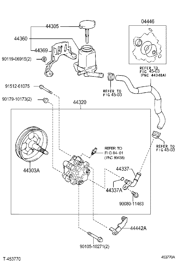  COROLLA SED JPP |  VANE PUMP RESERVOIR POWER STEERING