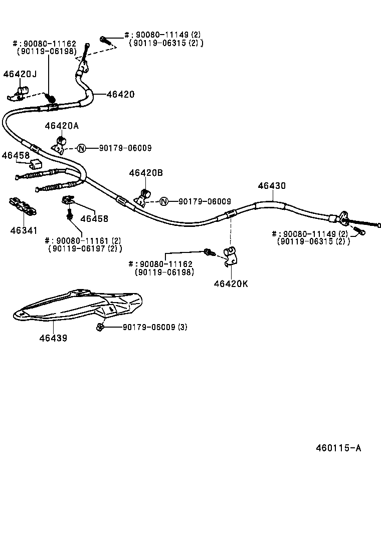  AVALON |  PARKING BRAKE CABLE