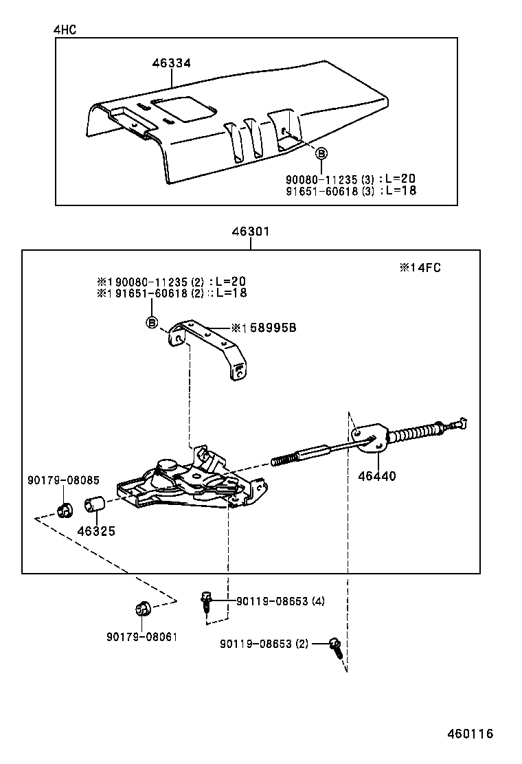  AVALON |  PARKING BRAKE CABLE