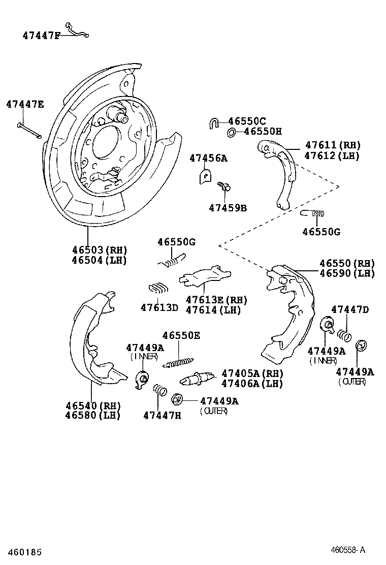  RX330 350 NAP |  PARKING BRAKE CABLE