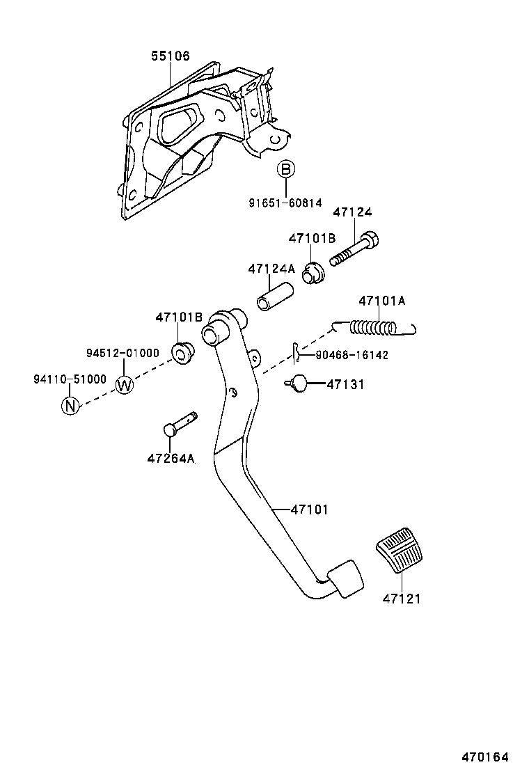  RAV4 EV |  BRAKE PEDAL BRACKET