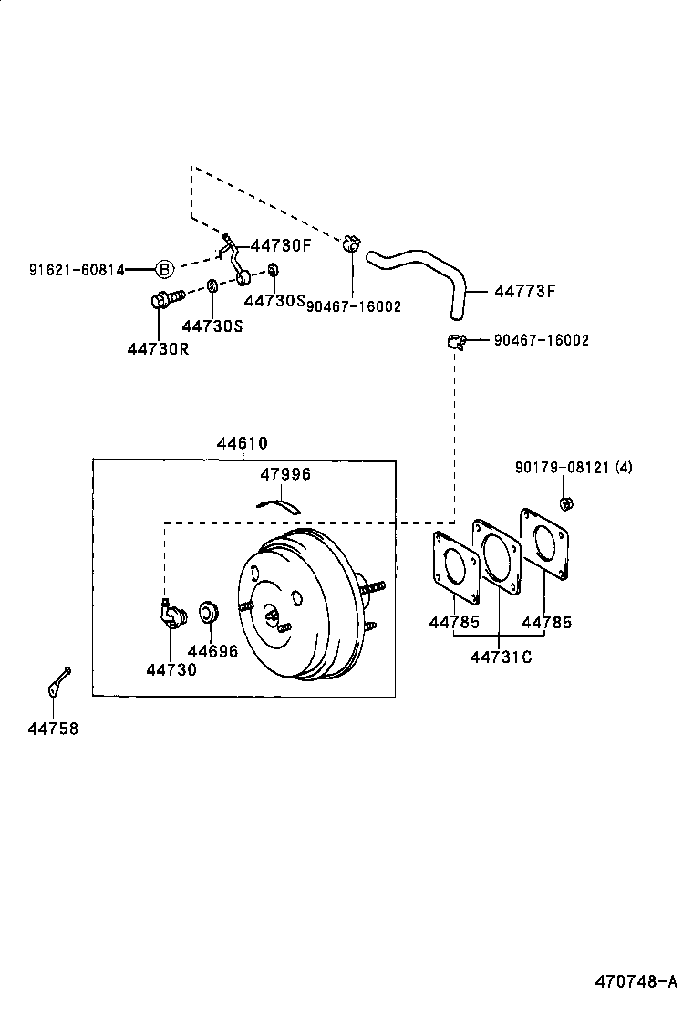  LS400 |  BRAKE BOOSTER VACUUM TUBE