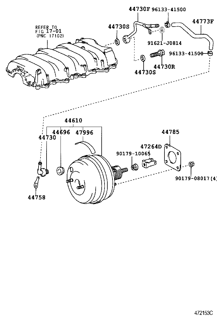  LS430 |  BRAKE BOOSTER VACUUM TUBE