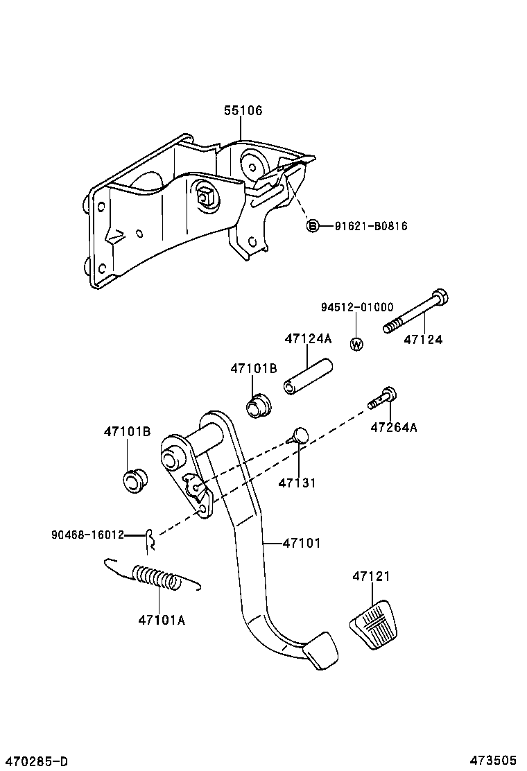  TACOMA |  BRAKE PEDAL BRACKET