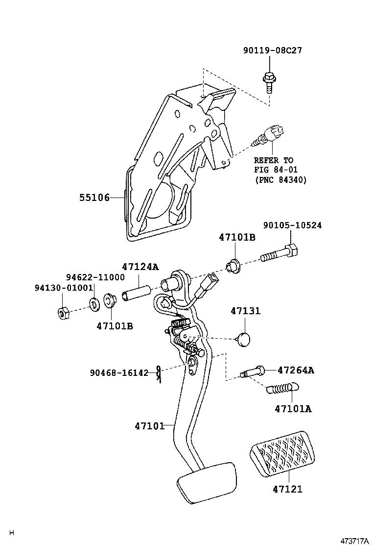  HIGHLANDER |  BRAKE PEDAL BRACKET