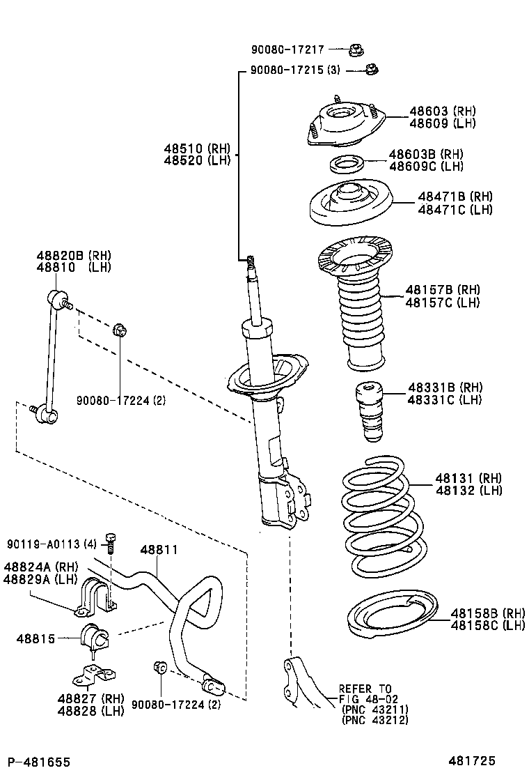  RX330 350 NAP |  FRONT SPRING SHOCK ABSORBER