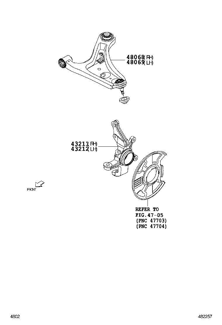  RUSH |  FRONT AXLE ARM STEERING KNUCKLE