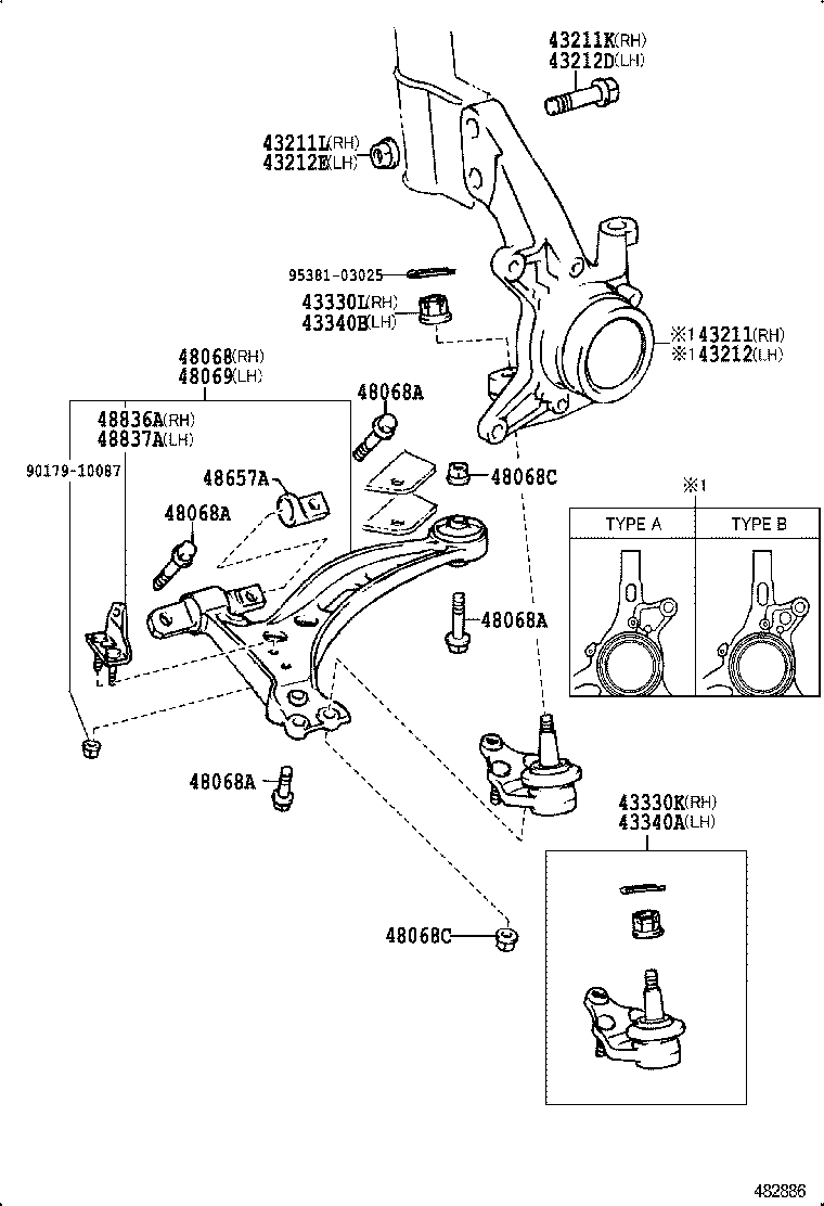  ES300 |  FRONT AXLE ARM STEERING KNUCKLE