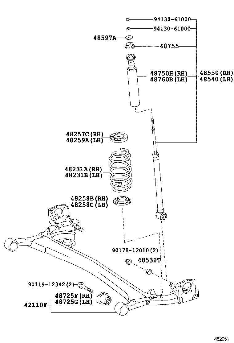  SCION XA |  REAR SPRING SHOCK ABSORBER