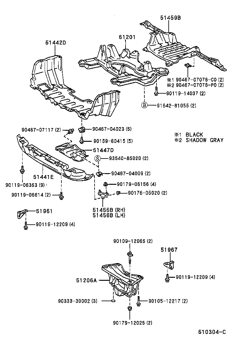  RAV4 EV |  SUSPENSION CROSSMEMBER UNDER COVER