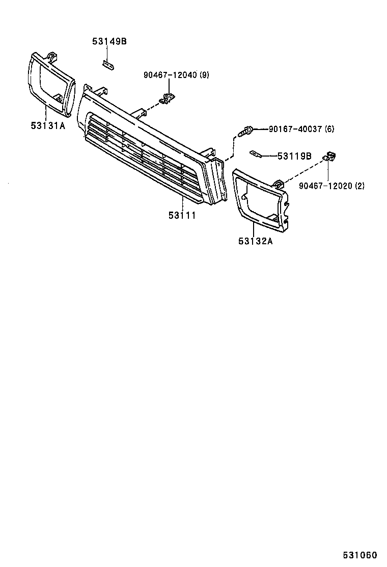  HILUX 2WD |  RADIATOR GRILLE
